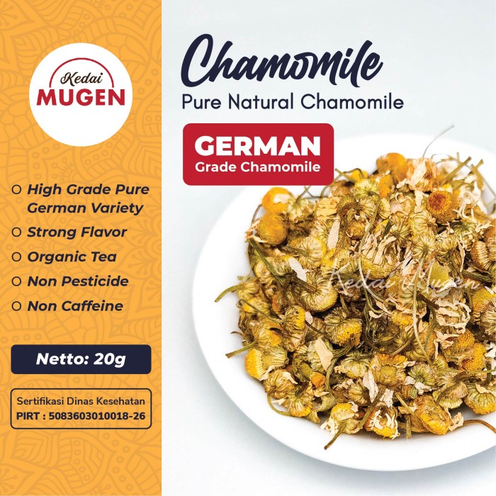 

Premium Chamomile Herbal Tea Kualitas Ekspor 20g