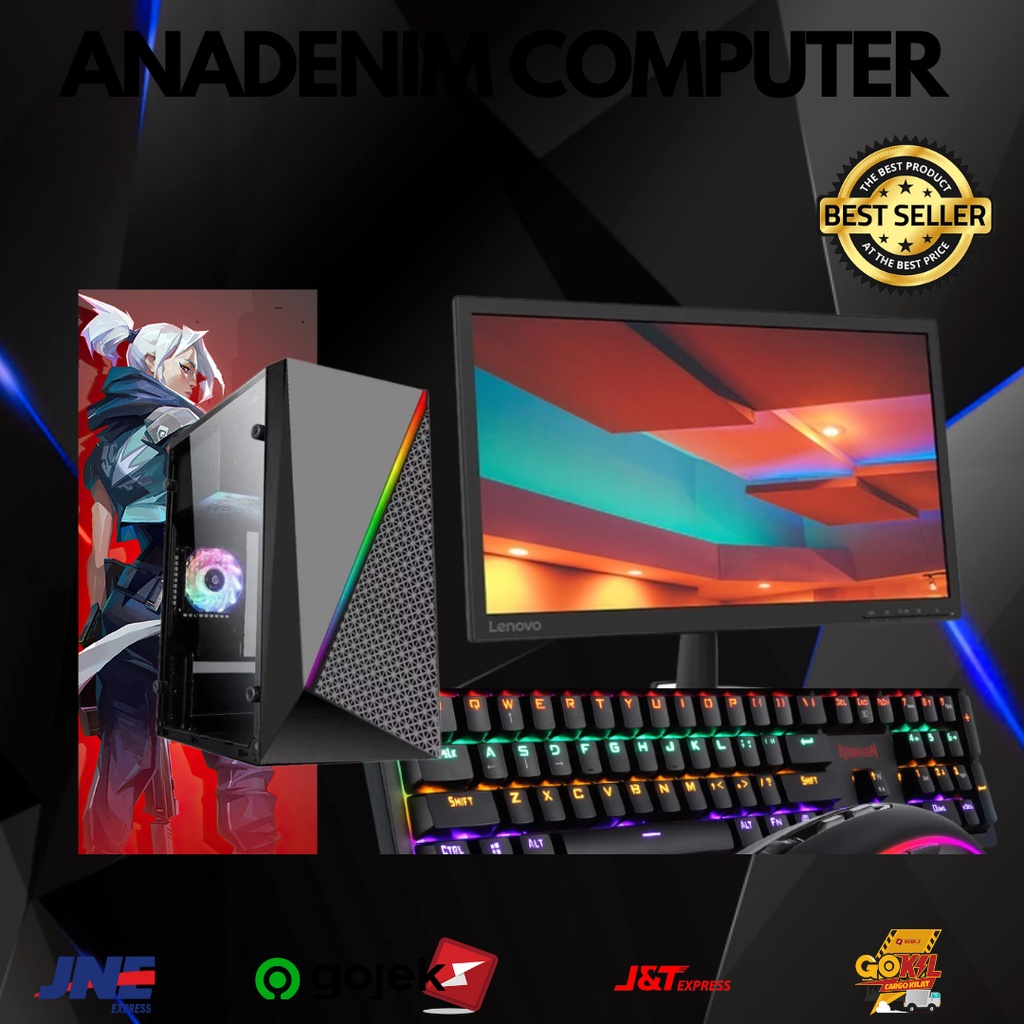 PC Lengkap Monitor 19"/PC Rakitan Core i3/Core i3 550/DDR 4GB/HDD 500GB || Anadenim Storre