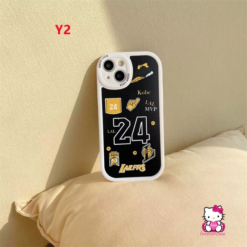 IPHONE Cover Belakang TPU Lembut Kobe James Trendi Kompatibel Untuk Iphone12 11 13 14 11 Pro MAX XR 8 7 6 6s Plus 14 Plus X XS MAX SE 2020fashion N.B.A Lakers Phone Label