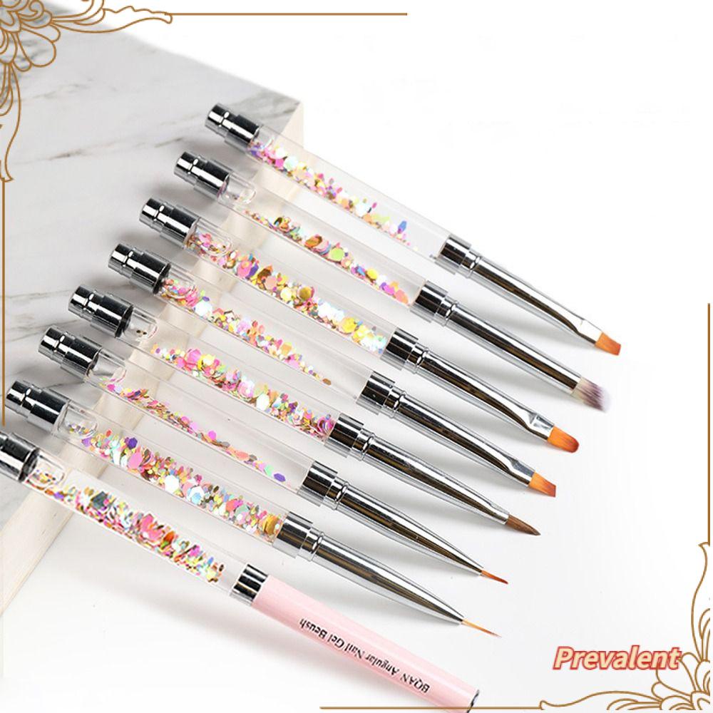 Preva Nails Round Gel Brush New Kuas Lukis Menggambar Pena Cair UV Gel Brush