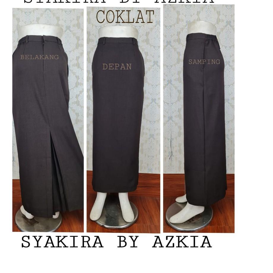 Harga Termuraah Rok Span Syakira warna Cokelat tua, Hitam, Putih, Dongker, Maroon-Rok Kerja-Rok Kant