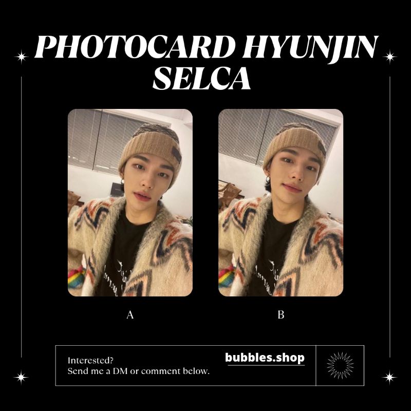 PHOTOCARD UNOFFICIAL HYUNJIN STRAYKIDS SELCA