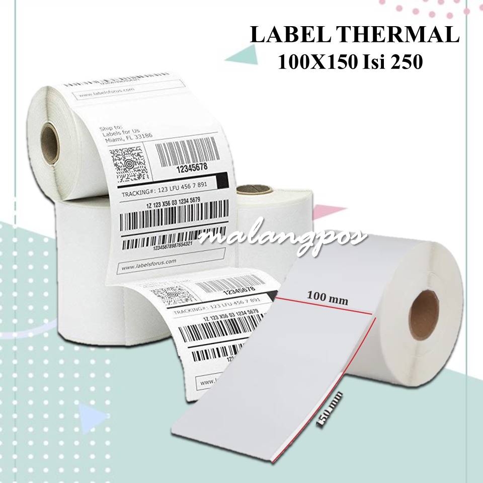 PROMO LABEL THERMAL 100x150 KERTAS STICKER PRINTER BARCODE XPRINTER ISI 250 PCS