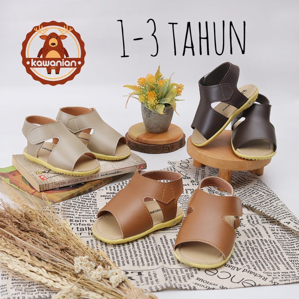 Kawa Baby Sepatu Sandal Tutup KWN-01 Tan