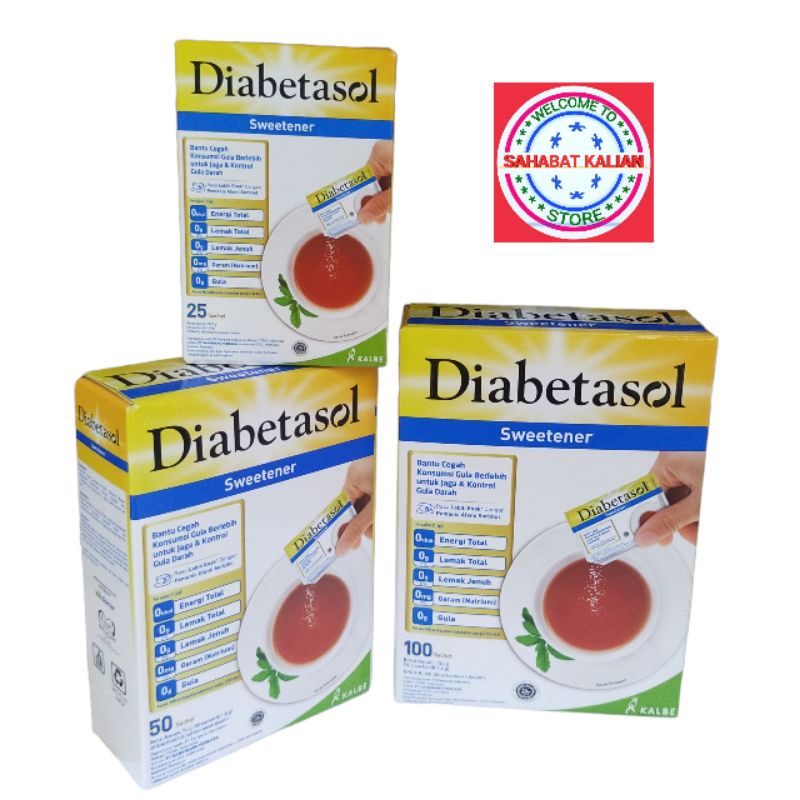 Diabetasol Sweetener  50 Sachet dan100 Sachet