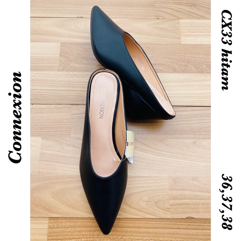 Connexion heels polos hitam