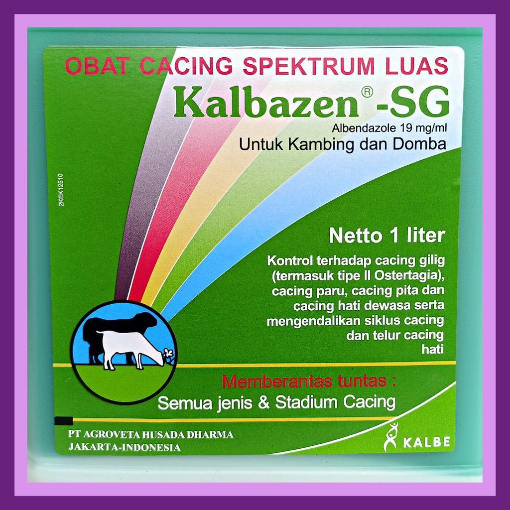 KALBAZEN SG 1 Liter | Obat Cacing Oral Semua Jenis &amp; Stadium Cacing Pada Kambing Domba | Albendazole | KALBE