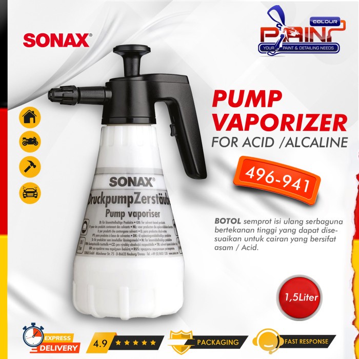 SONAX Pump Vaporizer for Acid Alcaline Botol Spray Tahan Asam Basa