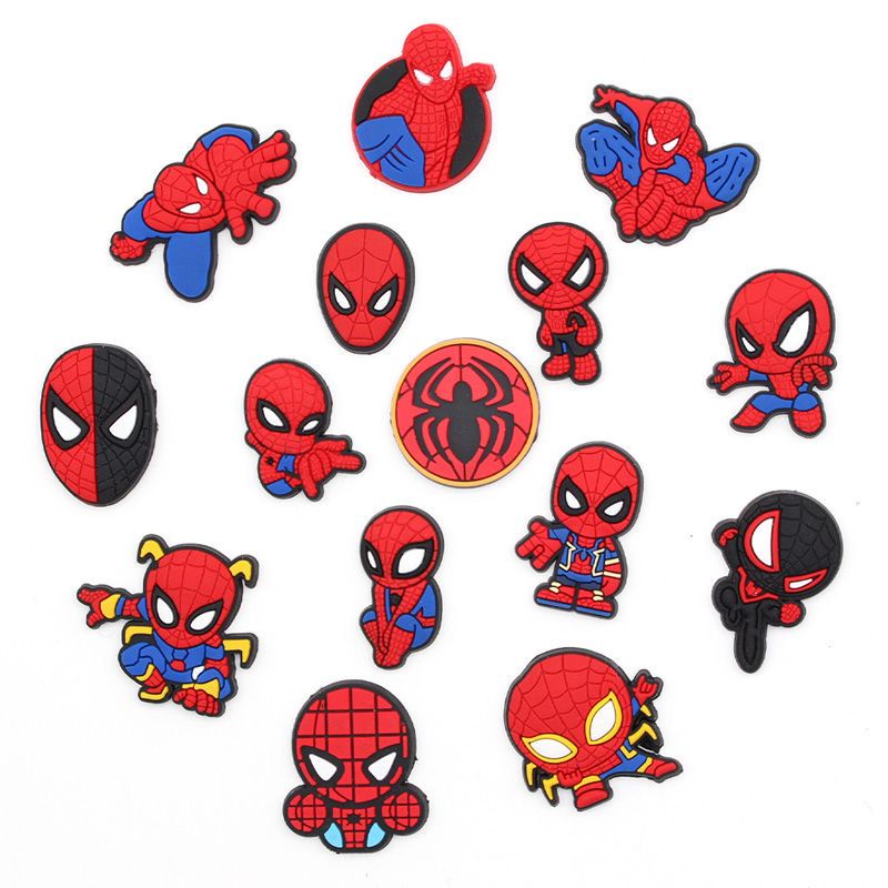 13 Pcs Spider-Man DIY Cros Jibitz Charming Shoes,Gelangan Aksesoris,Hadiahpesta | Jibitz Untuk Cros