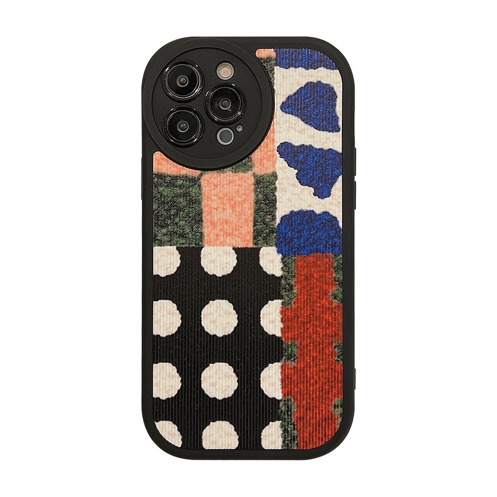 Ins Art Jahitan Warna Kontras Cocok Untuk Iphone14 14pro 14Plus 14prm iPhone 13 13pro 13prm iPhone 11 7Plus 8Plus Xr XS 12 Pro Max Empat Sudut Casing Ponsel Tahan Guncangan