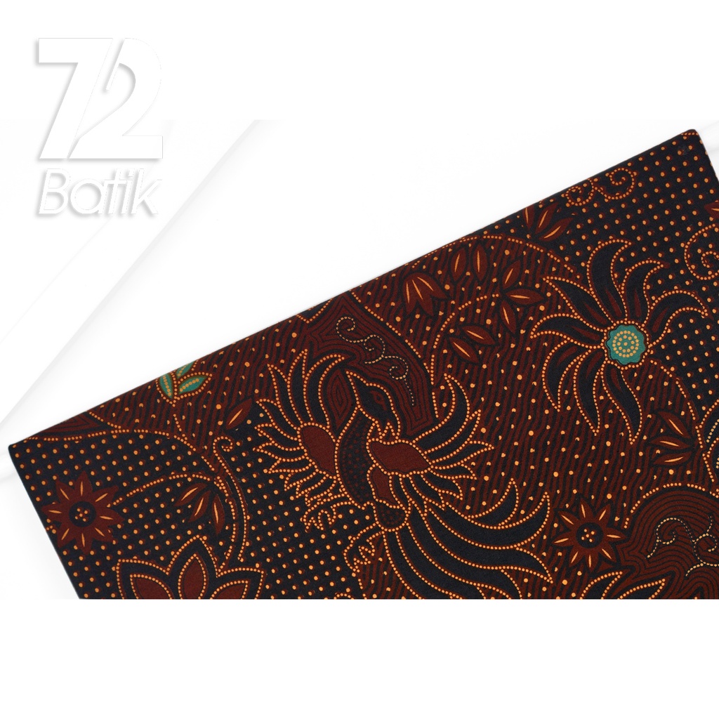 KAIN BATIK KATUN Premium Motif Burung Jagad Warna Tosca Coklat 723018 Cap 72IL Jarik Jarit Samping Kebat Panjang Batik Katun Modern Premium Bahan Seragam Batik Pernikahan Kantor Keluarga Murah Kamen Jadi Batik Bali Lembaran