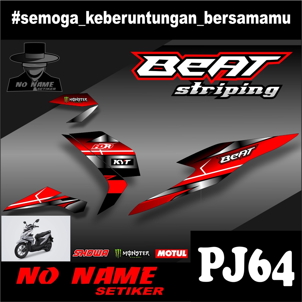 Striping BEAT NEW ESP ISS CBS DELUXE 2020-2021 (pj64) Sticker Lis Variasi New Beat Esp Beat Street 2020 - 2021