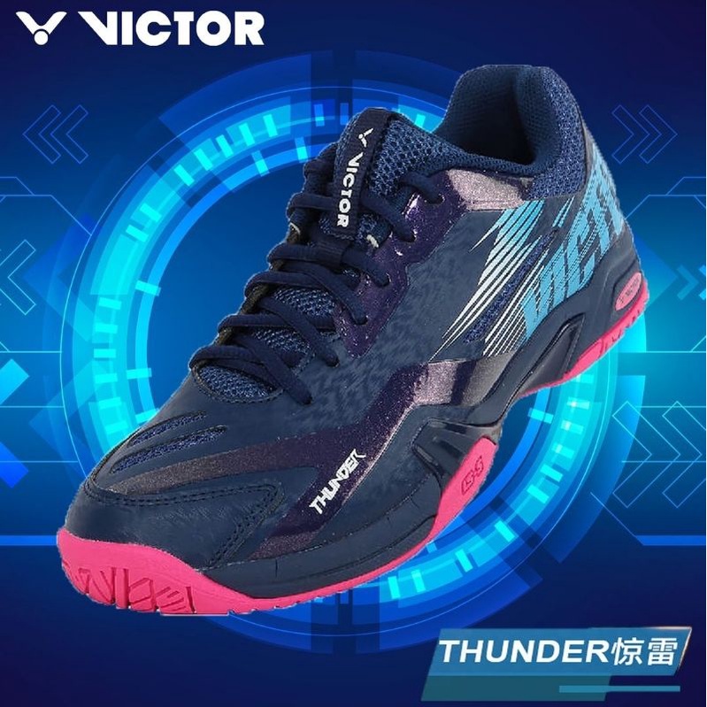 SEPATU BADMINTON VICTOR THUNDER B BLUE SZ 40 - 44 ORIGINAL