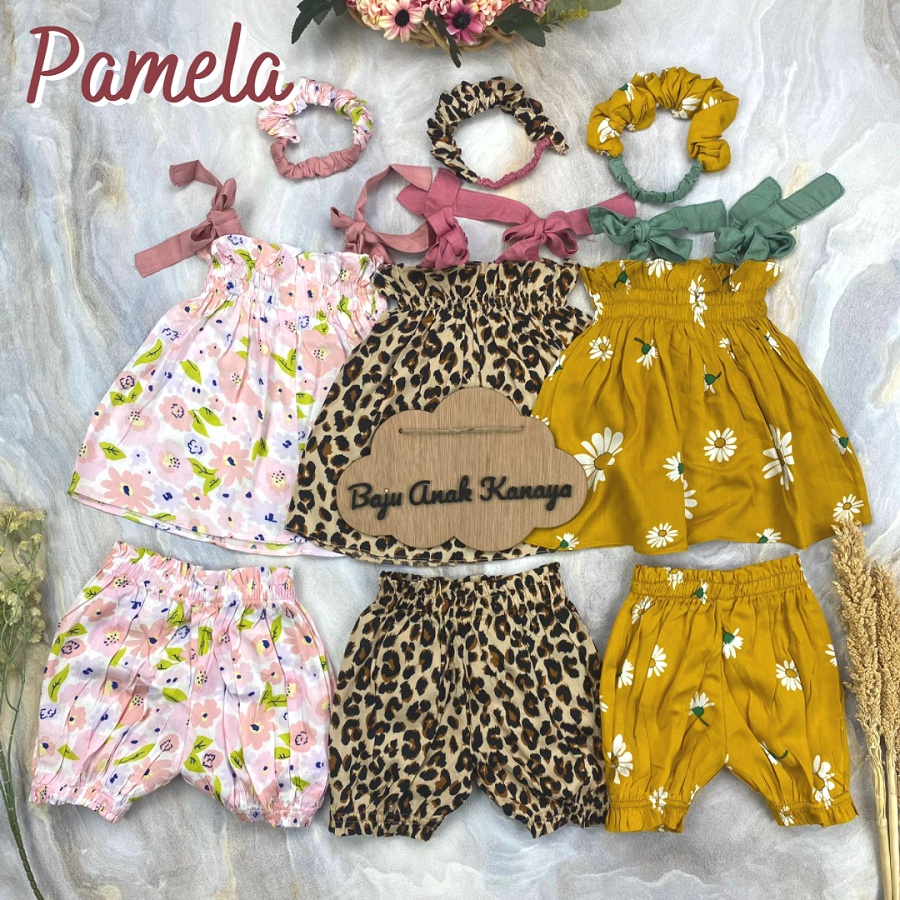 3-18 BLN SETELAN BAYI TALI PAMELA BAJU BAYI PEREMPUAN WITH HEADBAND by BAJUANAKKANAYA