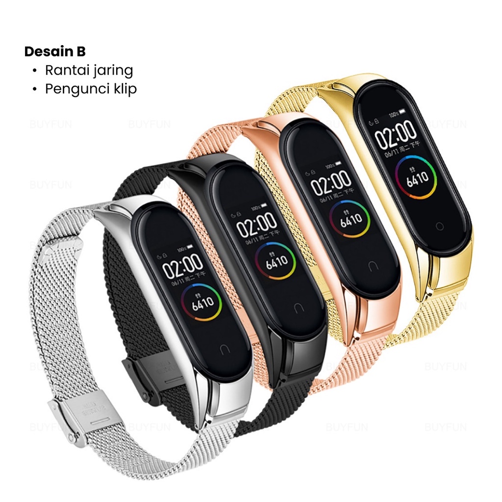 Stainless Strap Xiaomi Band Mi Band 3 4 5 6 Luxurious Strap M6 M7 Smartwatch Replacement Band