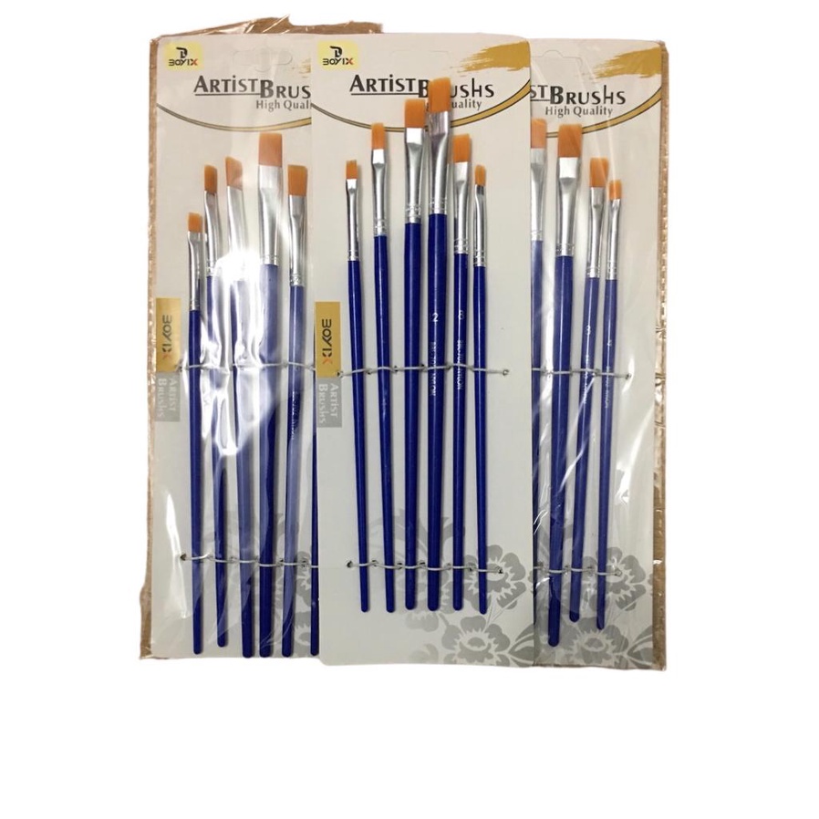 

kuas set 6 BOYIX/brushes set artist paintbrush