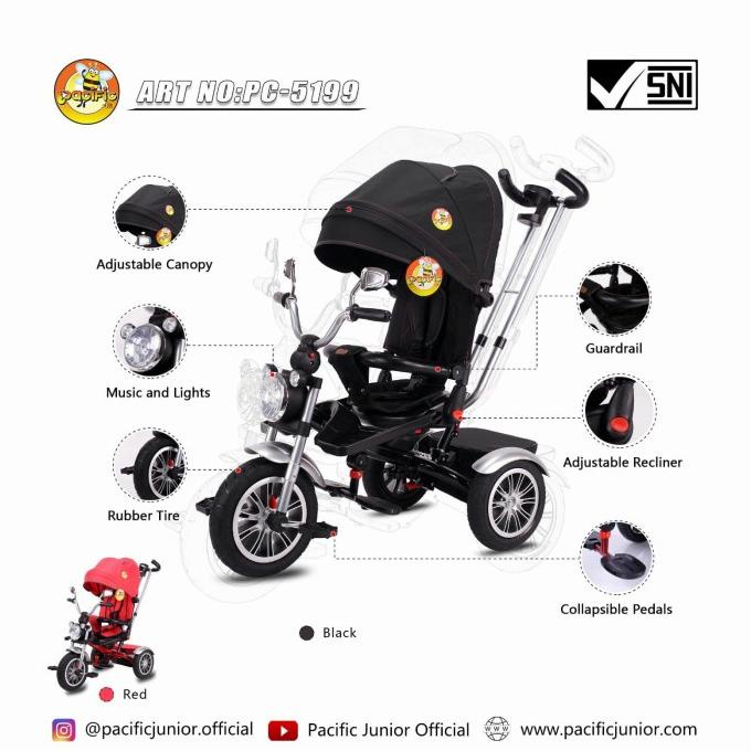 Sepeda Roda Tiga Pacific 5199 #Original