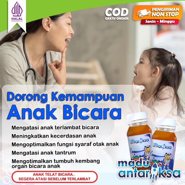 Obat Anak Telat Bicara / Vitamin Anak Telat Bicara / Madu Antariksa Telat Bicara / Madu Anak Terlamb