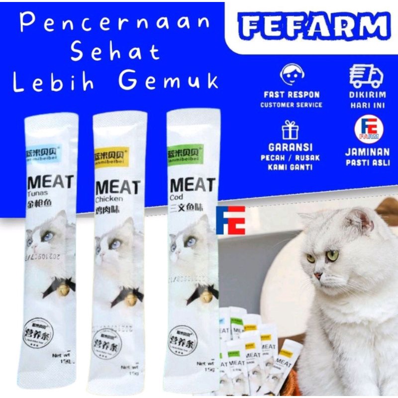 Snack Hewan Peliharaan Cat Strip 15g/Strip Kucing Kecil Dan Kucing Besar Snack Pengemukan Kucing Pelengkapa Hewan Peliharaan PEIEN