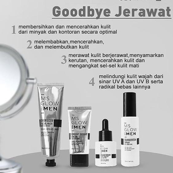 ツ MS Glow Men paket Basic 3in1 / Paket 4in 1 / Skincare Pria MS Glow ⟳