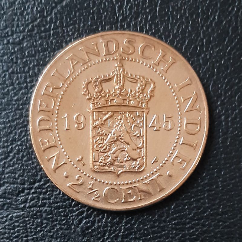 Koin kuno Belanda 2 1/2 Cent 1945 Untuk Kerokan