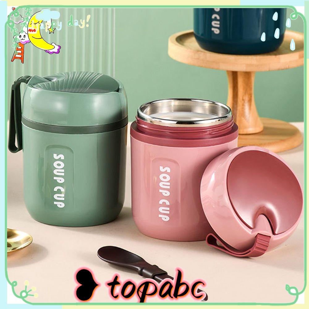 Top 500ml Oatmeal Cup Luncheon Alat Dapur Outdoors Spoon Mug