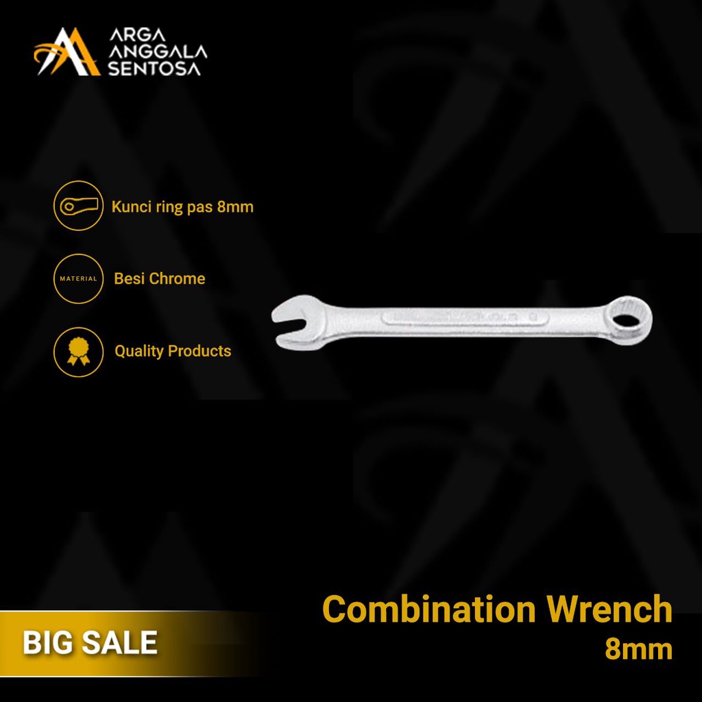Kunci Ring Pas 8mm / Combination Wrench 8mm