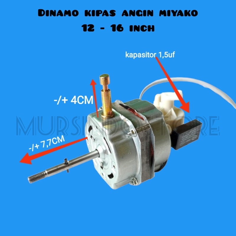 DINAMO KIPAS ANGIN BERDIRI MERK MIYAKO - MESIN KIPAS STANDFAN MIYAKO