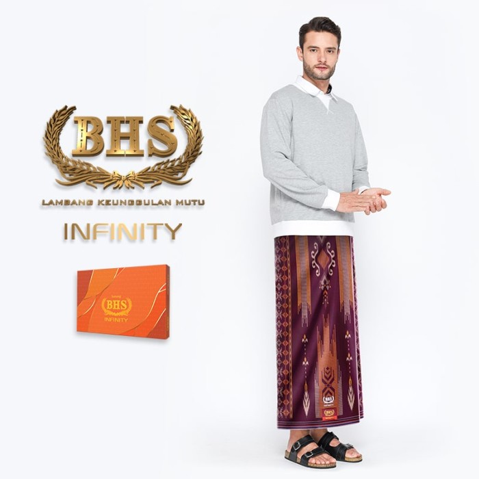 Sarung BHS Infinity Gold Motif PKD Ungu