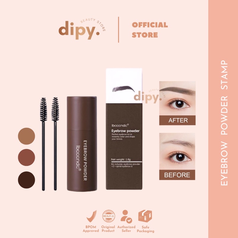 IBCCCNDC - Eyebrow Powder Stamp Hairline Counturing Powder Waterproof Stempel Cetakan Bedak Alis Instan Tahan Air Tahan Lama dengan 10 Model Cetakan Alis Pen Brushes Eyebrow Kit Viral