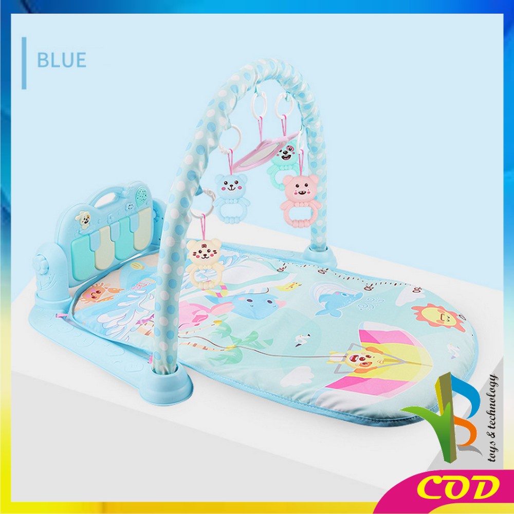 RB-M15-16 Baby Play Gym Mainan Anak Bayi Rattle &amp; Piano Playmat Matras / Kasur Bayi Playgym Musical