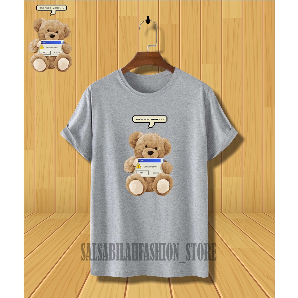 TEDIE BEAR- Kaos Distro Pria Wanita Katun Combad 30S Premium/ LEMBUT / ADEM