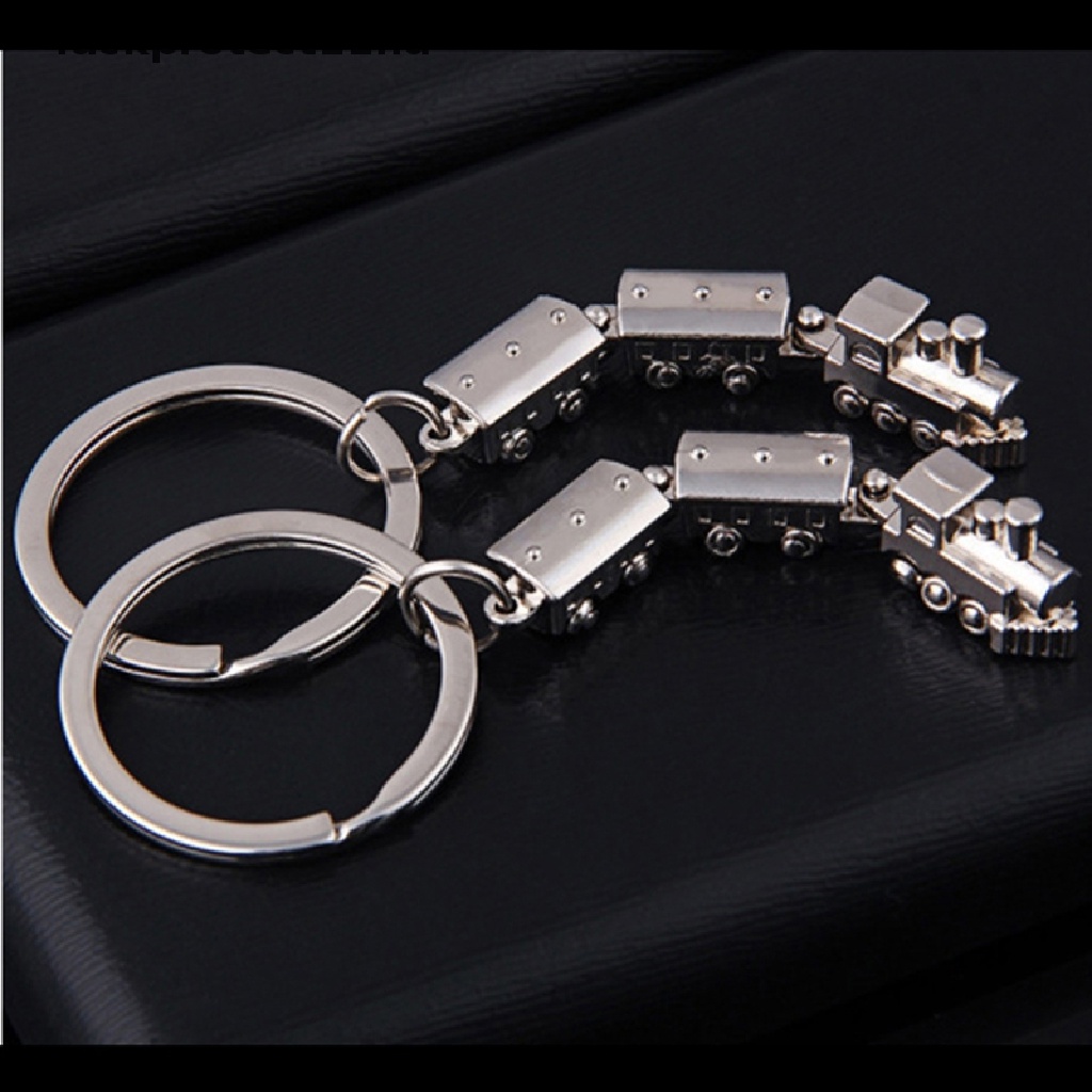 /Fashion Hot// Fashion// Kreatif Logam Bergerak Bersama Model Kereta Mini Alloy Gantungan Kunci Metal Keyring.