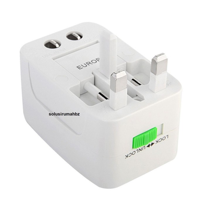 Universal Travel Adaptor EU AU UK US Plug steker adapter tee t listrik