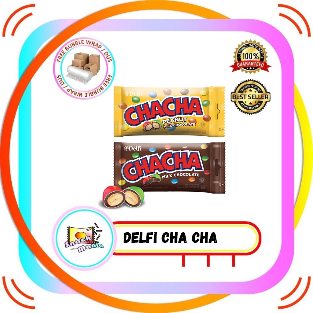 

Delfi Cha Cha Milk Chocolate Peanut 20 gr Cokelat Kacang Coklat Chacha