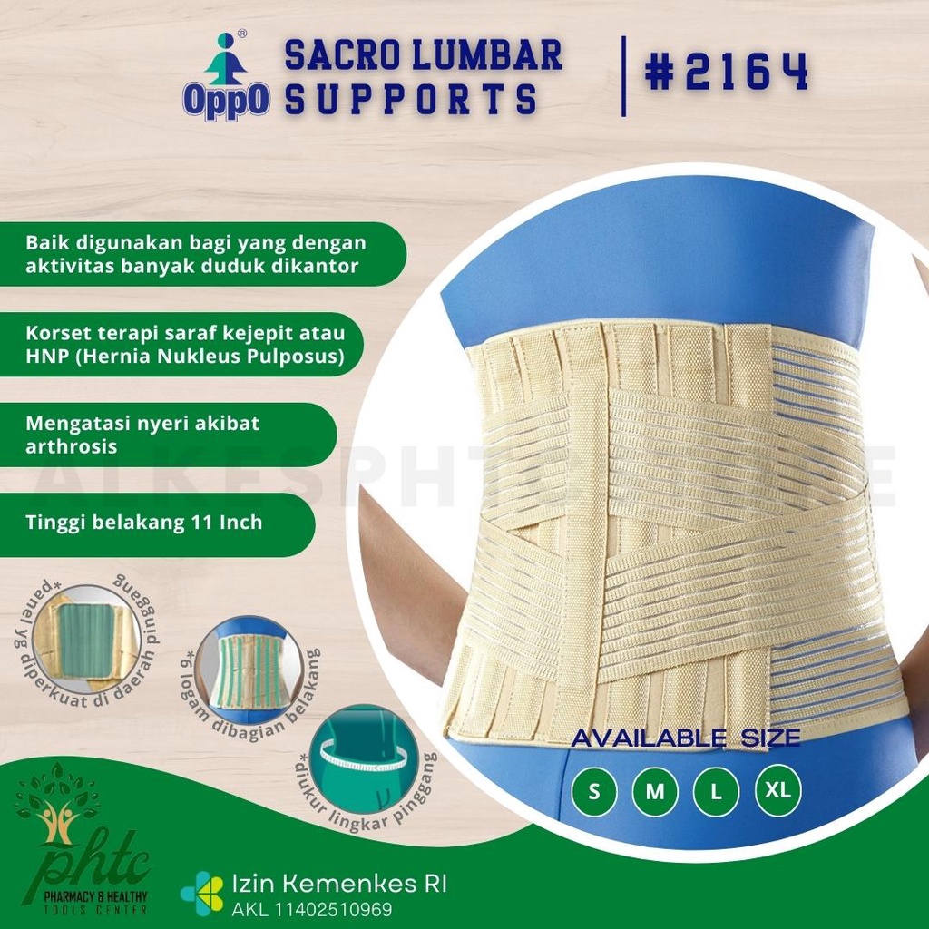 OPPO 2164 Sacro Lumbar Support Elastic Back Supports l Korset Tulang Belakang l Korset - Wanita