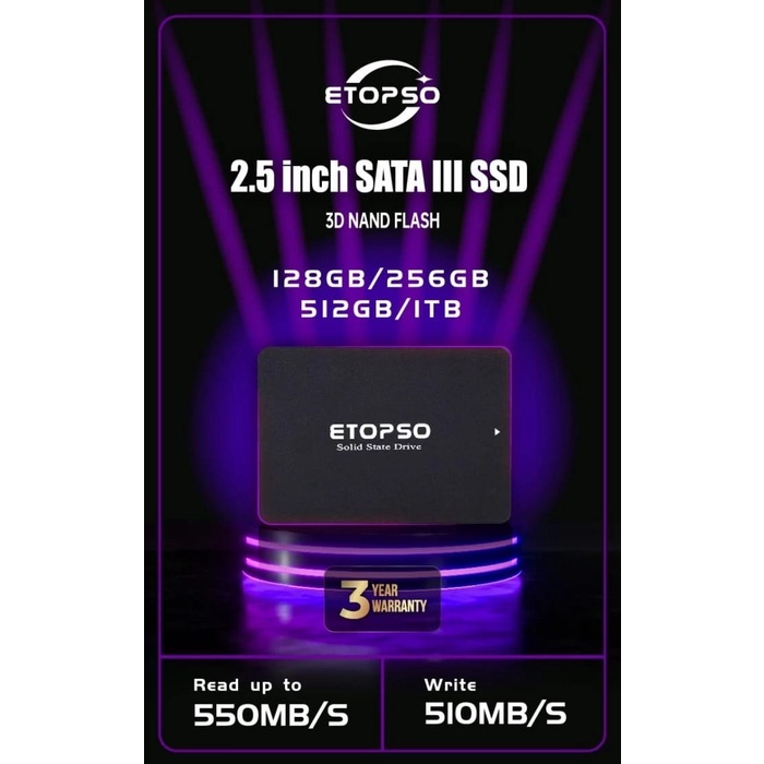 Etopso SSD 128GB 2.5" Sata III Original