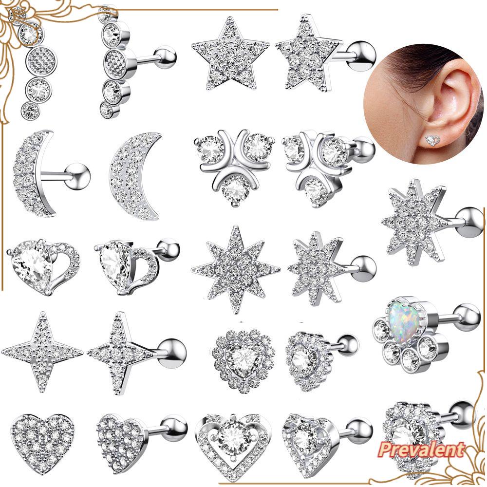 Preva Tragus Tindik Tulang Rawan Aksesoris Fashion Ear Stud Anting Tulang Telinga Helix