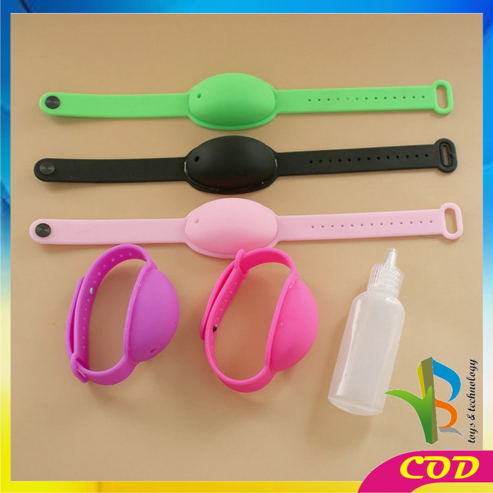 RB-C129 Gelang Silikon Hand Sanitizer Dispenser Pembersih Tangan Wristband Handsanitizer Bracelet