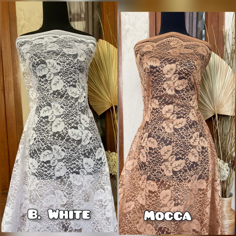 BROKAT DAUN/ LACE BAHAN KEBAYA. KAIN BROKAT. BRUKAT