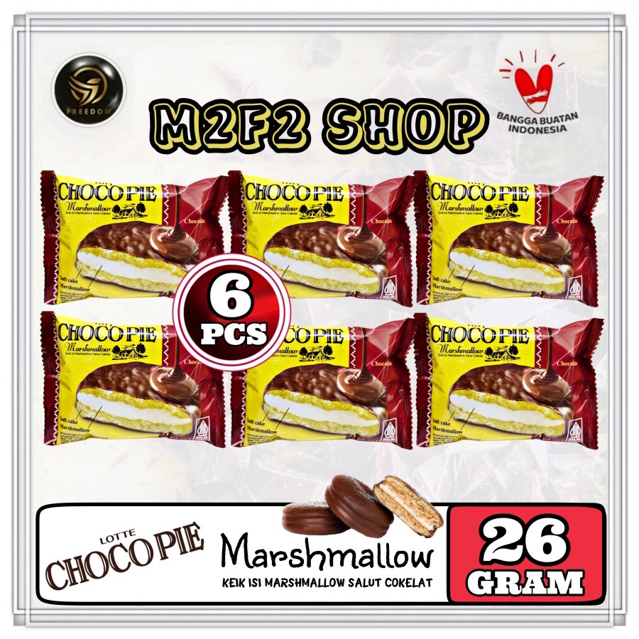 

Lotte Biskuit Choco Pie Marshmallow - 26 gr (Kemasan 6 Pcs)