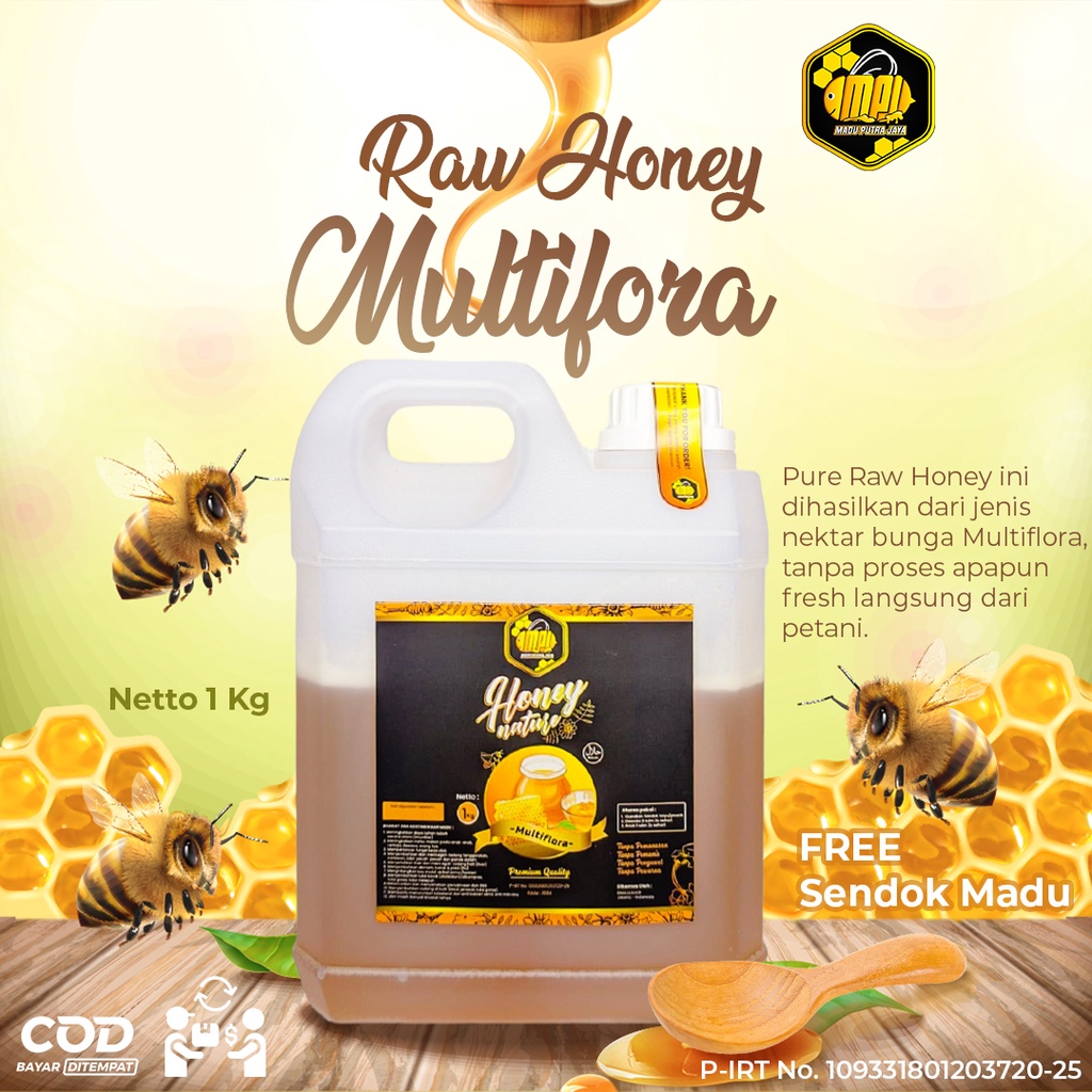 Jual Madu Murni Asli 1kg Nektar Multiflora 100 Pure Natural Raw Honey