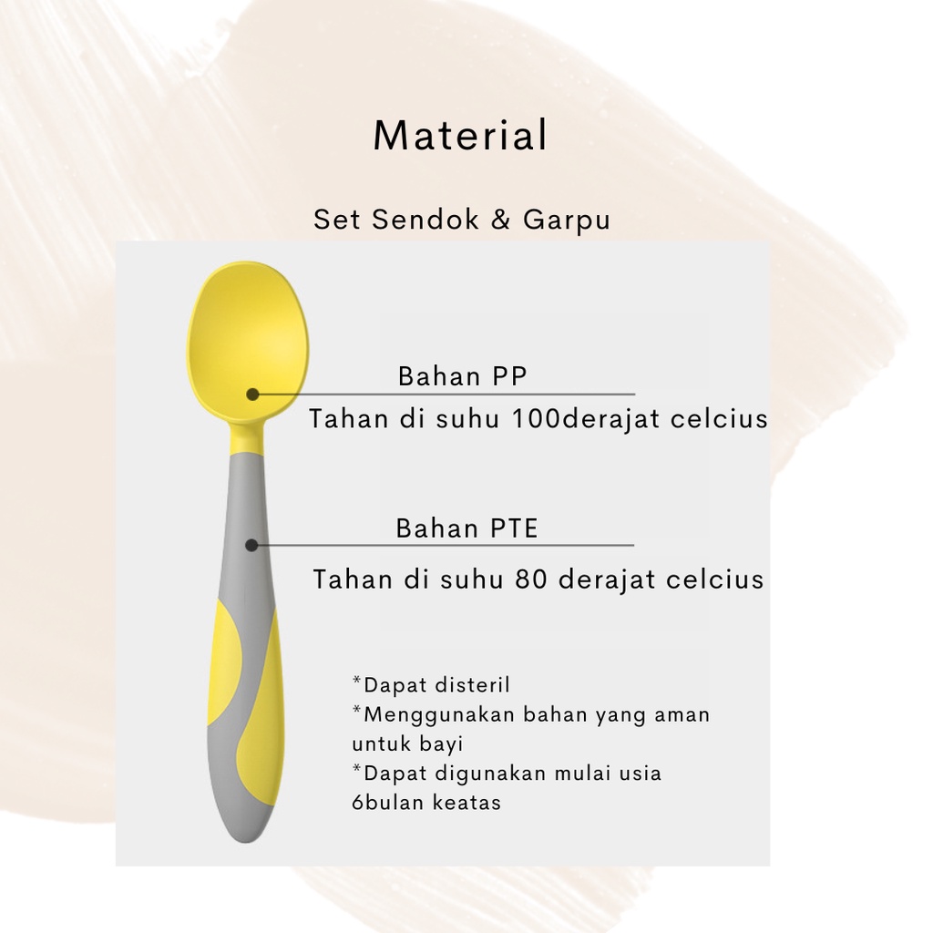 Baby Food Training / Alat Makan Training Anak / Sendok Garpu Silicone
