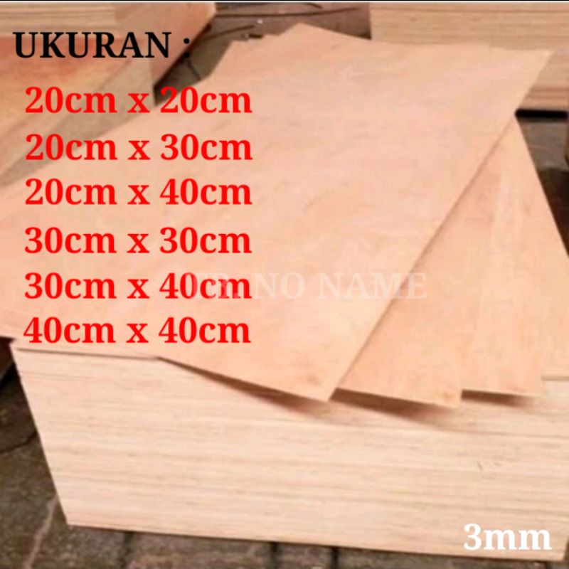 PAPAN KAYU TRIPLEK KAYU PAPAN TIPIS TEBAL 3mm UTK DEKOR AMBALAN PIGURA DLL