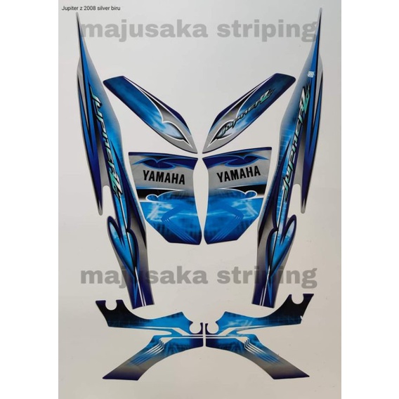 striping / stiker Jupiter z 2008 / 2009 silver biru