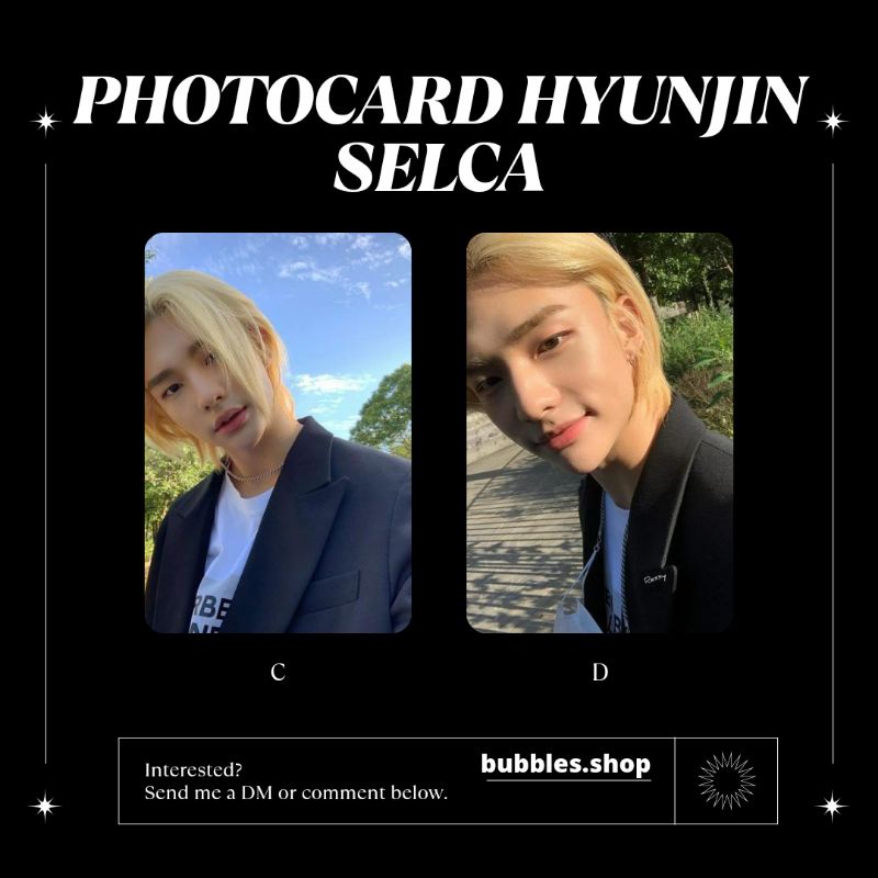 PHOTOCARD UNOFFICIAL HYUNJIN STRAYKIDS SELCA