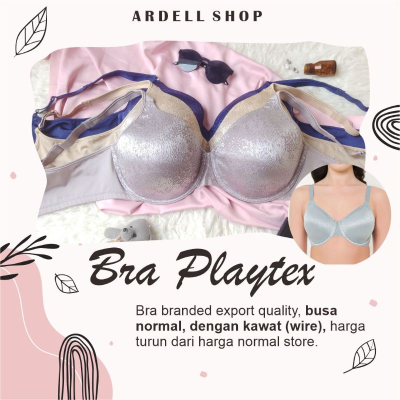 CP PLAYTEX BRA WANITA KAWAT BIG SIZE 40E 44D 44E MOTIF POLOS M441 WKS