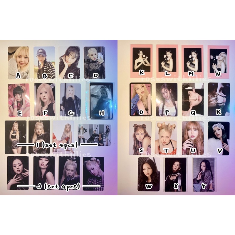 Photocard Born Pink Blackpink Jisoo Jennie Rosé Lisa POB Ktown Weverse Ygs Fansign Lightstick