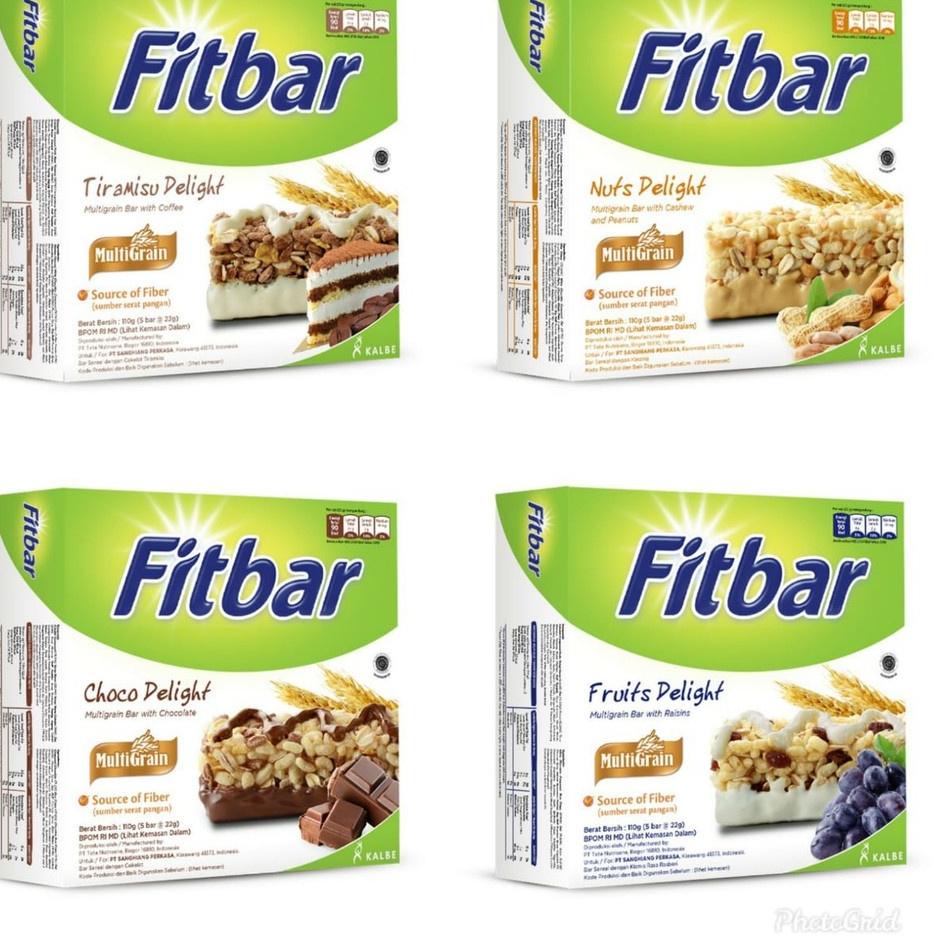 

[KODE PRODUK VNY3557] Fitbar Cemilan Multi Grain Instan Untuk Diet 1 box isi 5pcs x 22 gram