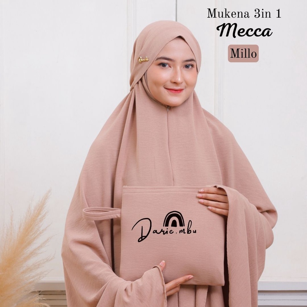 Mukena Dewasa 3in1 Crinkel Premium Mecca Series Traveling Mewah Jumbo